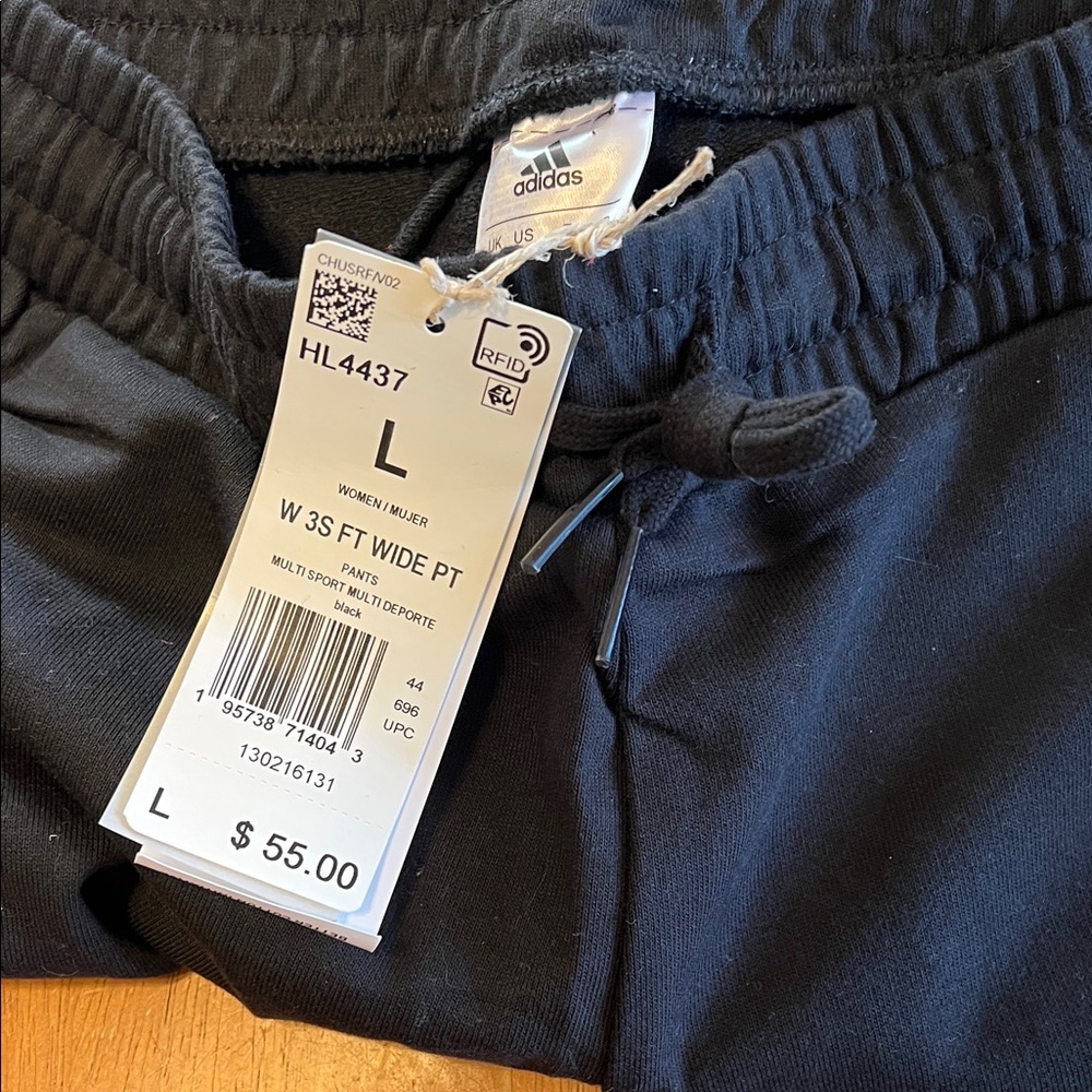 Adidas Women’s Wide Leg Track Pant Size L - Picture 4 of 6